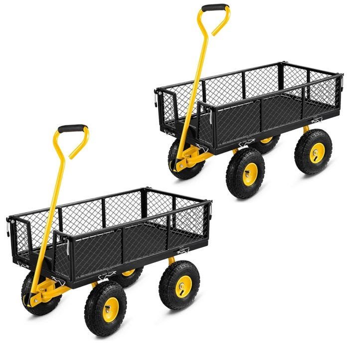 2x chariot de transport chariot de jardin divit gw3 227 kg